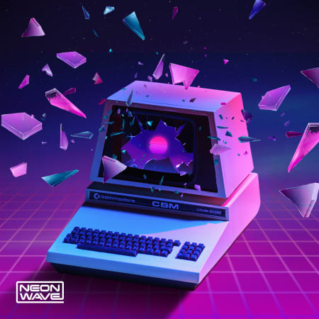 Neon Wave Elements & Patterns: Progressive Synthwave WAV MIDI